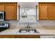Kitchen sink and countertop with stainless steel faucet and appliances at 4490 Epworth Court Ct, Powder Springs, GA 30127