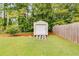 Exterior shot of a shed with a roll-up door at 4490 Epworth Court Ct, Powder Springs, GA 30127