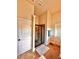 Modern bathroom with tiled shower and glass door, with white bath mat and fresh towel on rack at 520 Harmony Way, Locust Grove, GA 30248