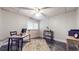 This basement area features a working desk, a dark-painted floor, and ample space at 147 Olympic Pl, Decatur, GA 30030