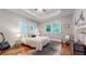 Bright and airy bedroom with hardwood floors and large windows at 147 Olympic Pl, Decatur, GA 30030