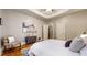 Calm and spacious bedroom featuring modern decor and tray ceiling at 147 Olympic Pl, Decatur, GA 30030