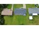 An aerial view of the back of the house shows its location between two other houses at 2107 Garden Cir, Decatur, GA 30032