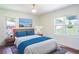 A sunlit bedroom features hardwood floors, bright windows and beach themed decorations at 2107 Garden Cir, Decatur, GA 30032