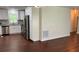 Open concept kitchen featuring stainless steel appliances and hardwood flooring at 2107 Garden Cir, Decatur, GA 30032