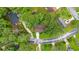 Aerial view of a charming home surrounded by lush greenery and a winding driveway at 900 Fleetwood Cir, Atlanta, GA 30311