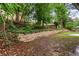 Lush backyard with retaining wall and mature trees at 900 Fleetwood Cir, Atlanta, GA 30311