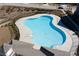 Aerial view of the community pool at 1504 Lemon Balm Ct, Lawrenceville, GA 30045