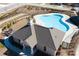 Aerial view of the community pool at 1504 Lemon Balm Ct, Lawrenceville, GA 30045