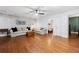 Bonus room with hardwood floors, a comfortable seating area, modern lighting, and inviting decor at 2069 Brightleaf Way # 123, Marietta, GA 30060