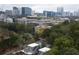 Overhead view of the property and the surrounding area and cityscape at 1186B Francis Nw St, Atlanta, GA 30318