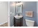 Compact half bathroom with vanity and modern fixtures at 4179 Westchester Ne Xing, Roswell, GA 30075