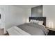 Inviting bedroom features modern lighting, a tufted headboard and an accent wall, providing an elegant and cozy space at , Lawrenceville, GA 30044
