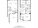Floor plans showing layout with living room, dining area, kitchen, bedrooms and garage at 109 Camden Park Dr, Woodstock, GA 30188