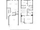 Floor plans showing layout with living room, dining area, kitchen, bedrooms and garage at 109 Camden Park Dr, Woodstock, GA 30188