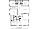 Detailed floor plan showcasing the layout of the house's second story, including the bedrooms, ensuite, and laundry room at 3330 Carswell Bnd, Cumming, GA 30028
