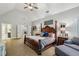 Elegant main bedroom features a tray ceiling, large windows, and plush furnishings at 3665 Pennington Rd, Cumming, GA 30041
