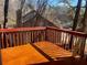 Wooden deck overlooking the wooded backyard at 7592 Watson Kaye, Stone Mountain, GA 30087