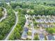 Aerial view of a suburban neighborhood with lush green trees surrounding the homes at 4188 Cookcreek Place Northwest Nw Pl, Lilburn, GA 30047