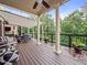 Spacious deck with awning, outdoor fan, dining and sitting area at 7060 Summit Ridge Chase, Cumming, GA 30041