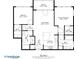 Detailed floor plan showcasing the layout of the bedrooms, bathrooms, and living spaces at 840 United Avenue Southeast # 401, Atlanta, GA 30312