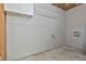 Unfinished basement ready for customization, featuring walls and ceiling, with utility connections at 191 Pine Ne St, Fairburn, GA 30213