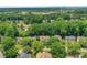 Picturesque aerial view of a neighborhood surrounded by mature trees, creating a tranquil and inviting atmosphere at 11280 Brookhollow Trl, Alpharetta, GA 30022