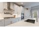 Updated kitchen featuring white cabinets, stainless steel range hood, and sink at 4104 Townsend Ln, Dunwoody, GA 30346