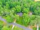 Aerial view of neighborhood, showcasing landscaping and proximity to roads at 2435 Roxburgh Dr, Roswell, GA 30076