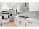 Kitchen showcasing stainless steel appliances, modern cabinetry, and sleek countertops at 2435 Roxburgh Dr, Roswell, GA 30076