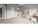 Bedroom featuring neutral paint, carpet, and a vaulted ceiling at 979 Pathview Ct, Dacula, GA 30019