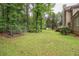 Lush, expansive backyard with green grass and a wooded border at 155 Redspire Ln, Fayetteville, GA 30215