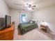 Cozy bedroom featuring a ceiling fan, window and natural light at 3318 Freedom Lndg, Kennesaw, GA 30144