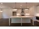 Open kitchen with a large island, stainless steel appliances, and modern pendant lighting at 709 Dodd Ln # 165, Buford, GA 30518