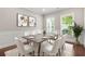 Bright dining room featuring modern decor, with large windows and stylish table setting for a pleasant dining experience at 728 Lorimore Pass, Canton, GA 30115