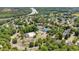 An aerial perspective showcasing a community pool, tennis courts, and well-manicured landscaping among the homes at 2205 Hoskin Nw Ct # 9, Kennesaw, GA 30144