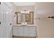 Bathroom with an updated vanity and matching mirror at 4 Mount Vernon Cir, Atlanta, GA 30338