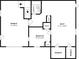 Detailed floor plan showcasing the layout with garage, den, bedroom, and storage areas at 1338 Georgia Ave, Atlanta, GA 30344