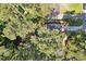 Overhead view of home showing lush tree coverage and driveway leading to the property at 2595 Elkhorn Dr, Decatur, GA 30034
