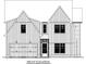 Detailed front elevation shows siding, roofline, garage door, windows, and entry details at 2477 Bobbie Dr, Marietta, GA 30066
