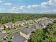 Scenic aerial shot of a neighborhood with neatly lined houses and tree-lined streets under a sunny sky at 2909 Everson Ridge Ct, Snellville, GA 30039