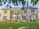The expansive backyard features a spacious patio, offering ample room for outdoor seating and entertaining at 2909 Everson Ridge Ct, Snellville, GA 30039