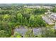 Expansive aerial view of the community nestled amongst lush trees and greenery, showcasing the neighborhood's tranquil setting at 124 Calder Dr, Alpharetta, GA 30009
