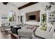 Clubhouse living room with stylish seating, a large-screen TV and inviting decor is perfect for gatherings at 124 Calder Dr, Alpharetta, GA 30009