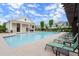 Resort-style pool and deck with lounge chairs provide residents a relaxing retreat in this community at 124 Calder Dr, Alpharetta, GA 30009