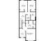 Upstairs floorplan showing multiple bedrooms, bathrooms, and a laundry room with measurements at 5668 Union Pointe Dr, Union City, GA 30291