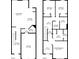 Two floor floorplan with measurements showing living room, kitchen, garage, and foyer on floor one; bedrooms and baths on floor two at 5668 Union Pointe Dr, Union City, GA 30291