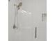Bathroom shower features brushed metal fixtures, tiled walls, and mosaic tile accents at 1245 S Ponce De Leon Ne Ave # 13, Atlanta, GA 30306