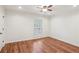 Bright bedroom with hardwood floors, white trim and natural light from window at 1245 S Ponce De Leon Ne Ave # 13, Atlanta, GA 30306