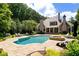 Beautiful backyard showcasing a large pool and lush landscaping at 3639 Paper Mill Se Rd, Marietta, GA 30067